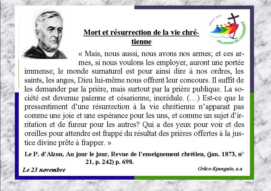 La pensée du jour (23 Novembre 2025)