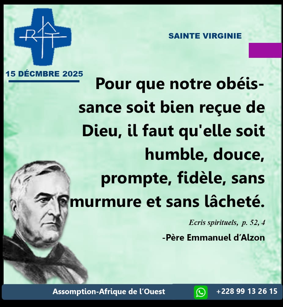 La pensée du jour (15 Décembre 2025)