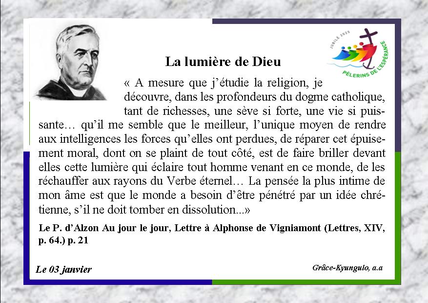 La pensée du jour (01 janvier 2026)