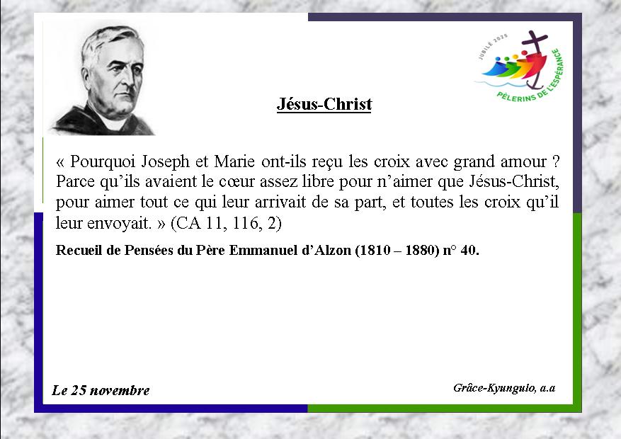 La pensée du jour (25 Novembre 2025)