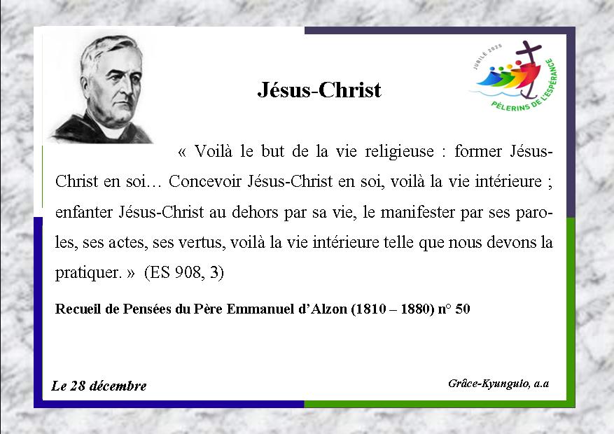 La pensée du jour (28 Décembre 2025)